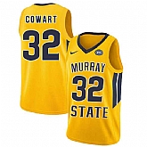 Murray State Racers 32 Darnell Cowart Yellow College Basketball Jersey Dzhi